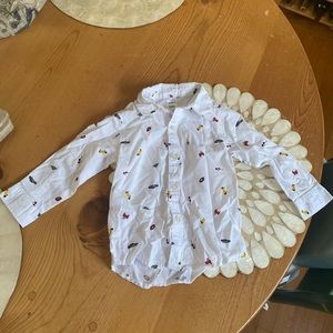 Carter’s football car boys button down 18 mo new but no tags